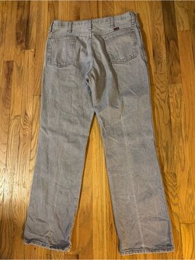 Vintage 80s Rustler Regular Fit Straight Leg Gray Denim Jeans Size 34x31